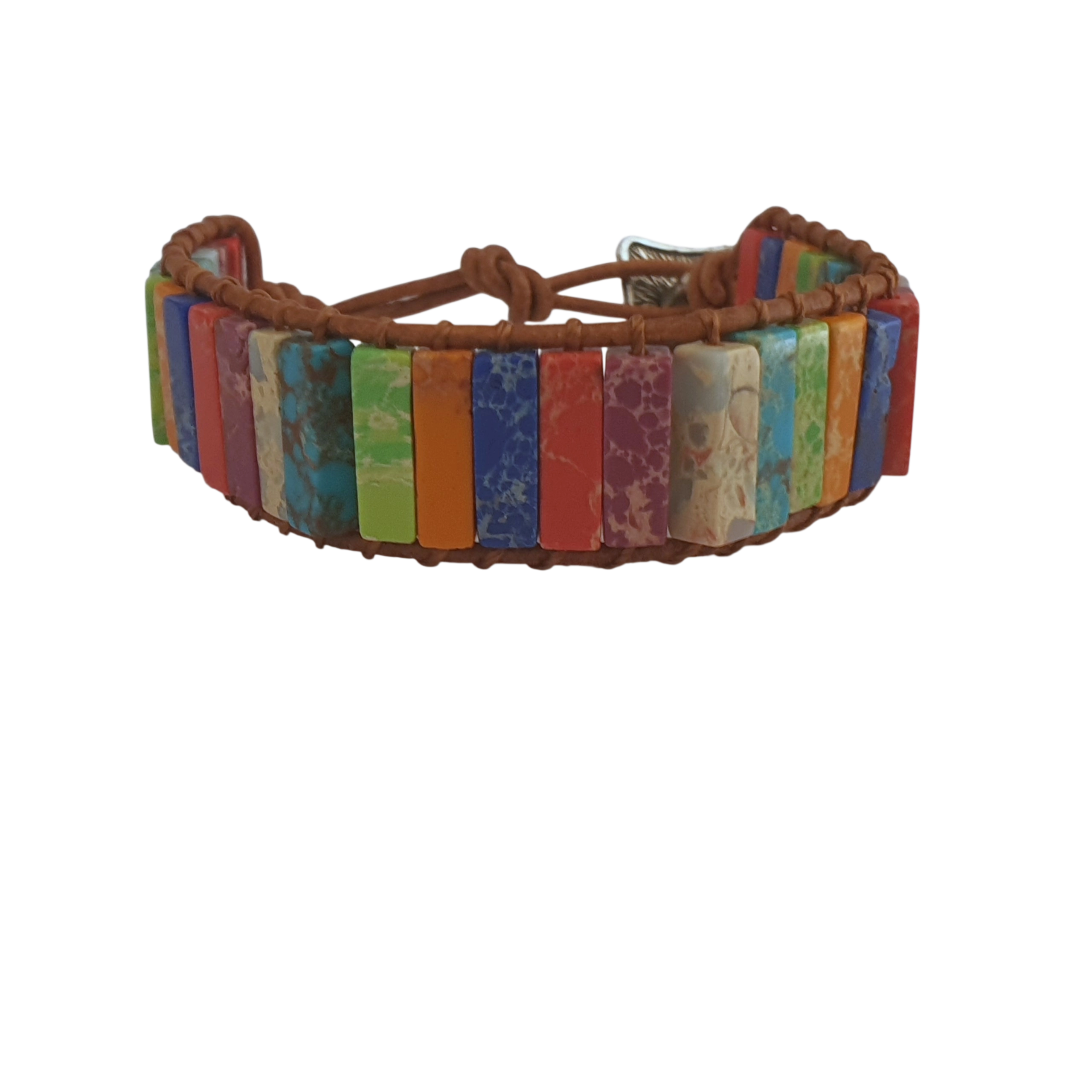 7 Chakra Armband – Energetischer Naturstein Look