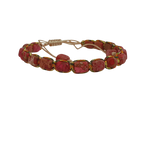 Imperial-Jaspis Armband – Handgefertigter Look (Rot)