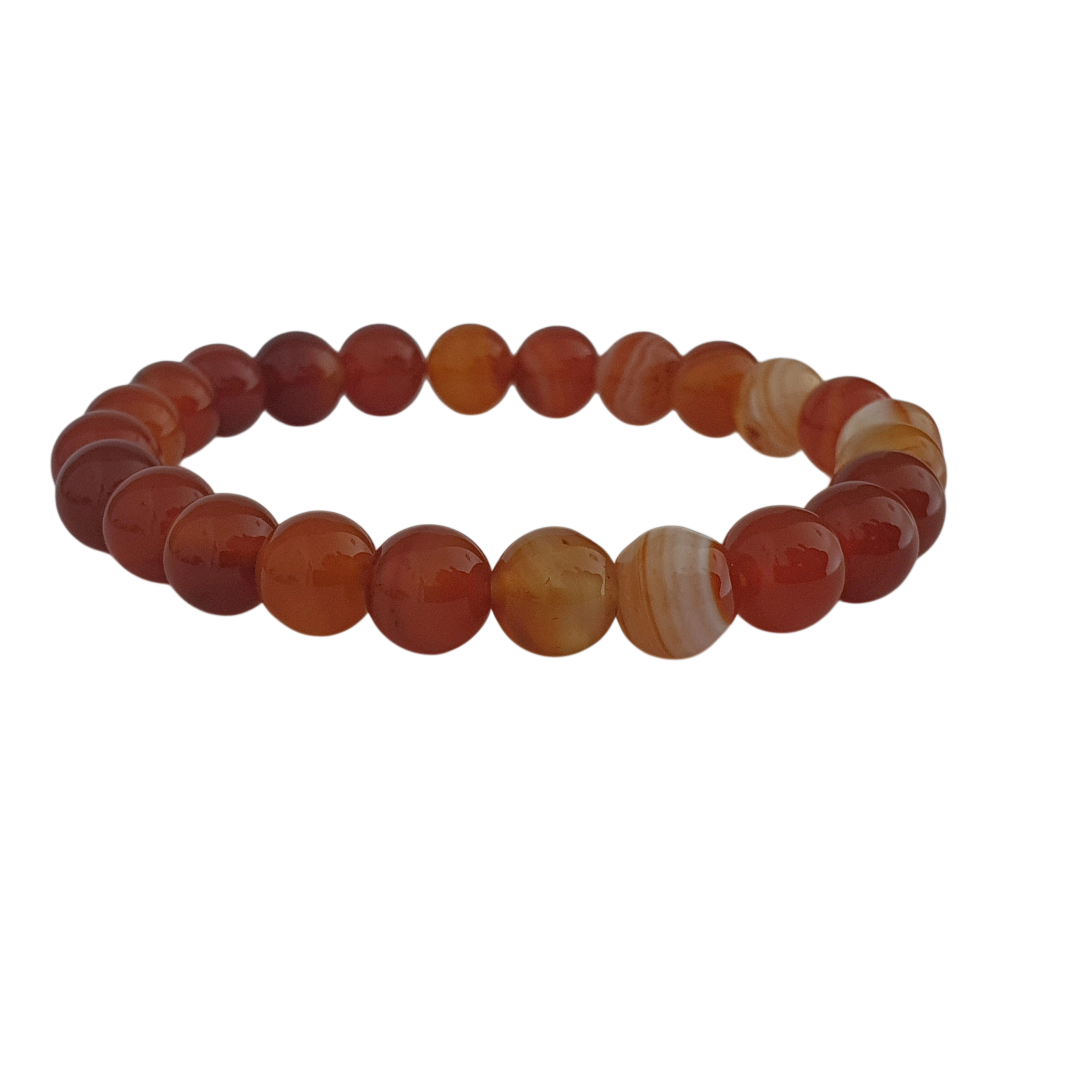 Roter Achat Perlenarmband – Ausdrucksstark