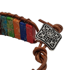 Zibazi-7chakra-naturstein-mehrfarbig-verstellbar-armband-Detailaufnahme