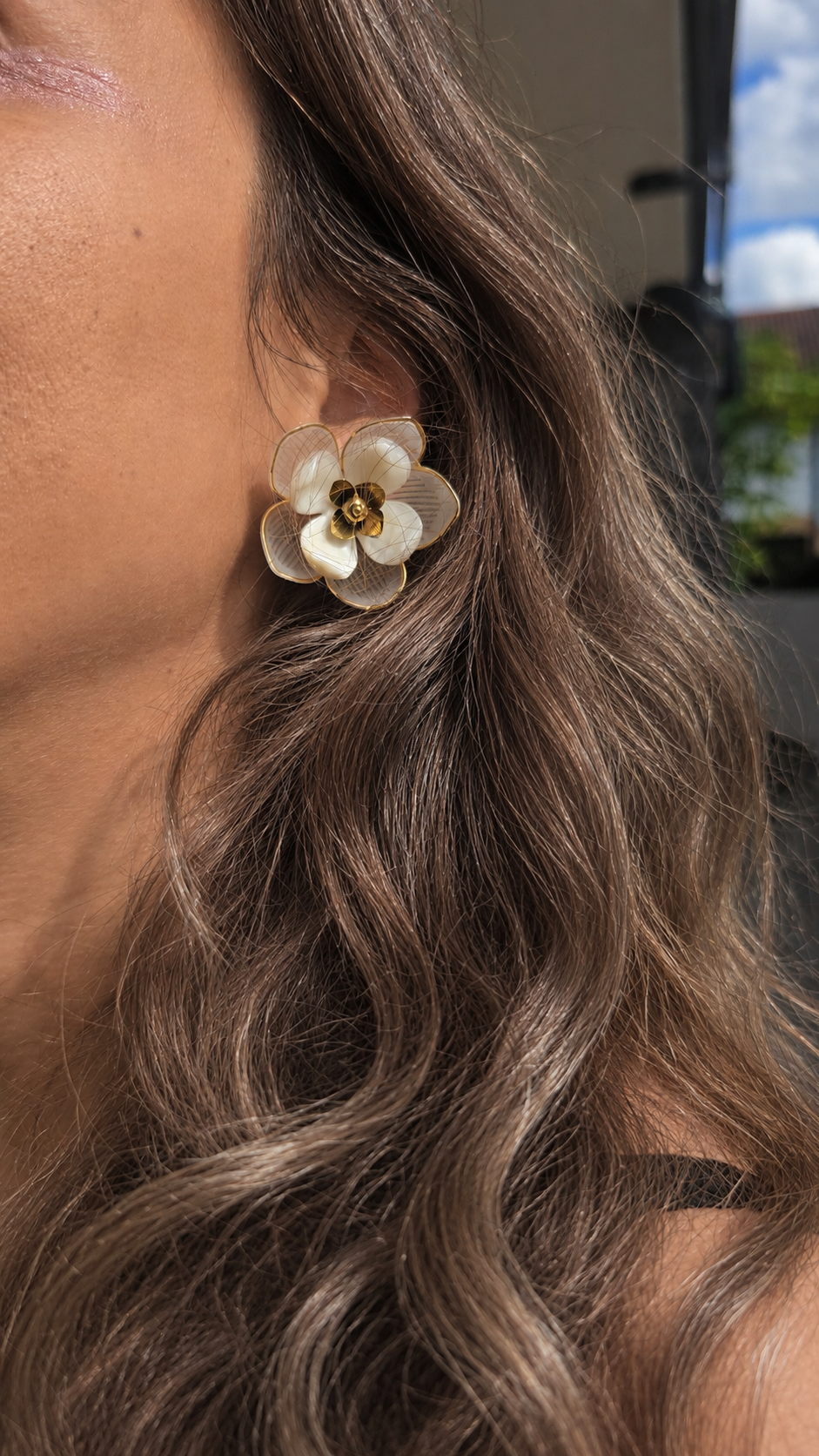 Camélia Ohrringe – Sanfte Blüte
