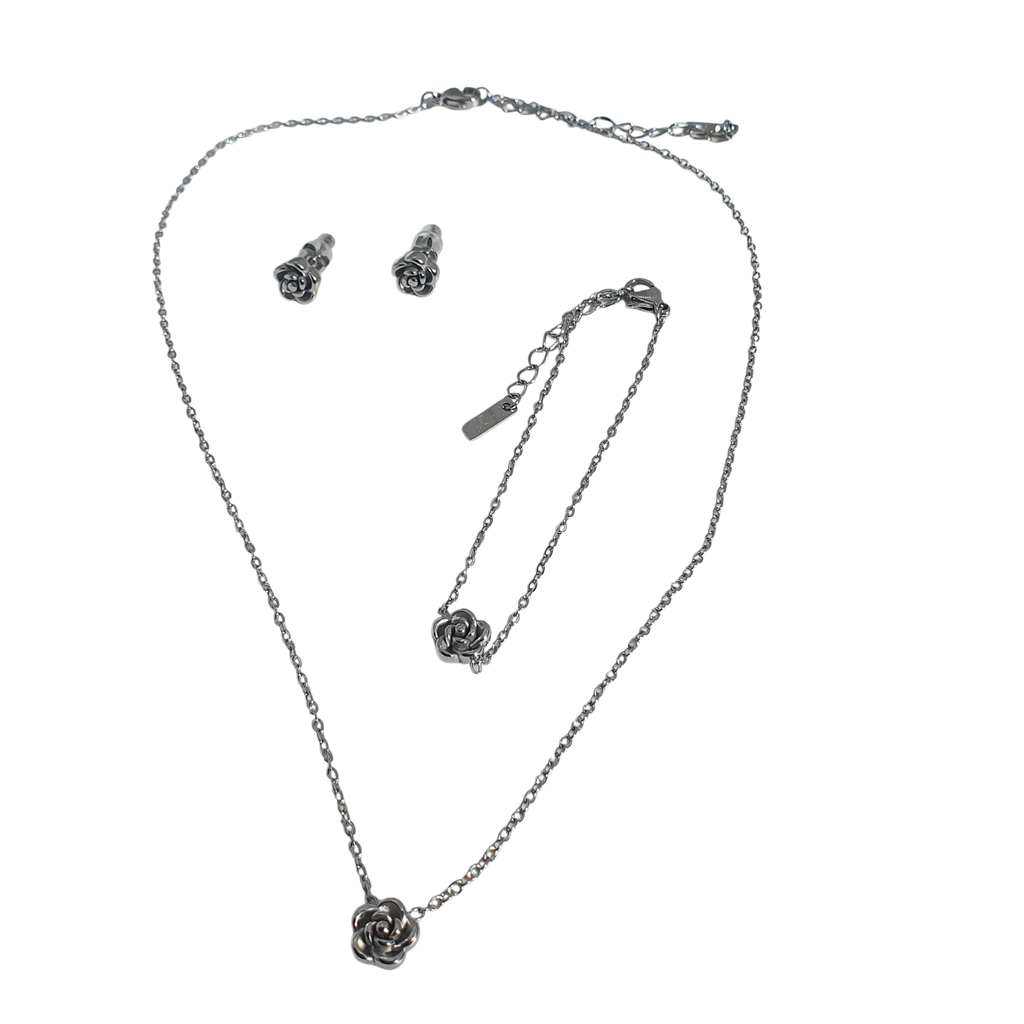 Roséa Schmuckset Silber – Blüte & Harmonie