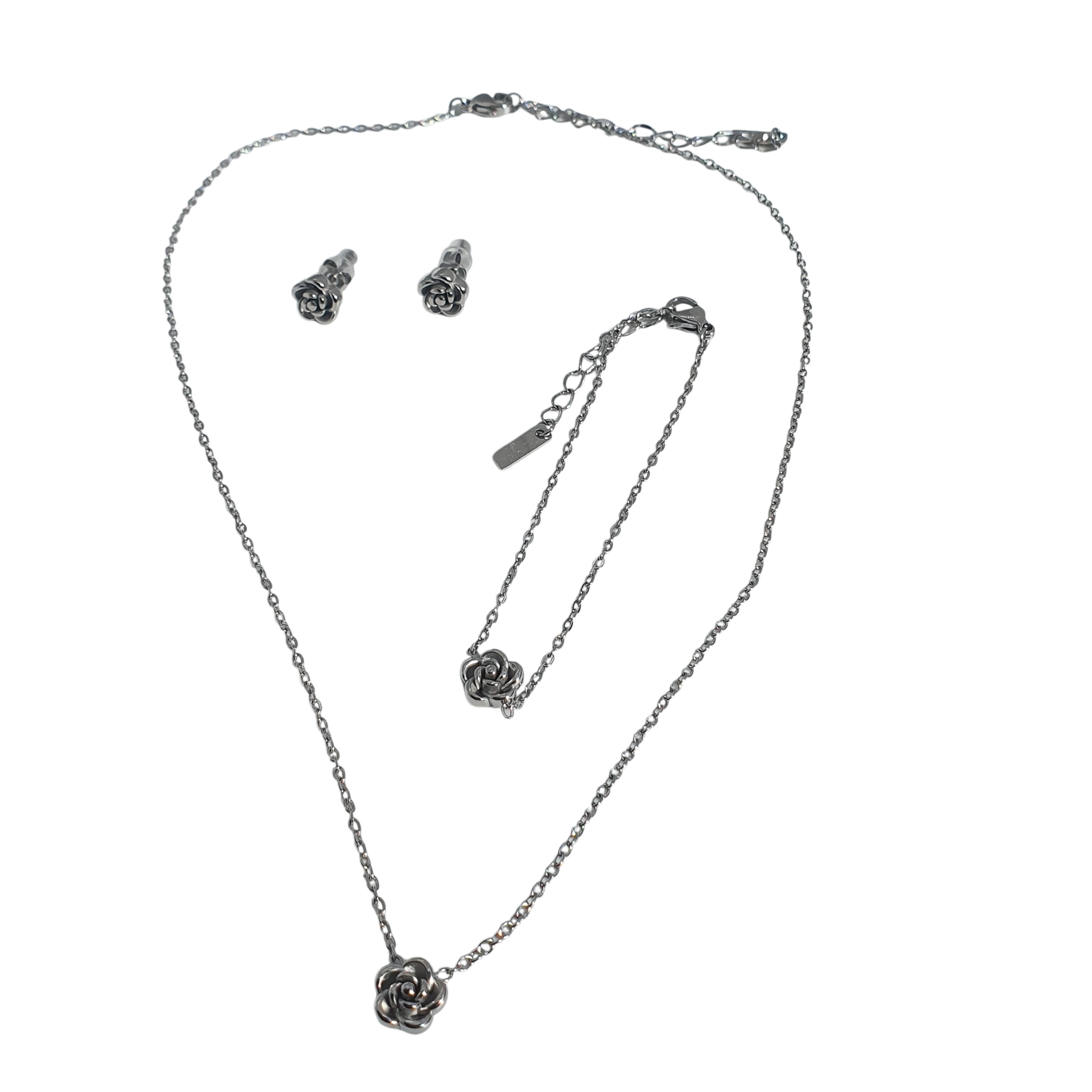 Roséa Schmuckset Silber – Blüte & Harmonie