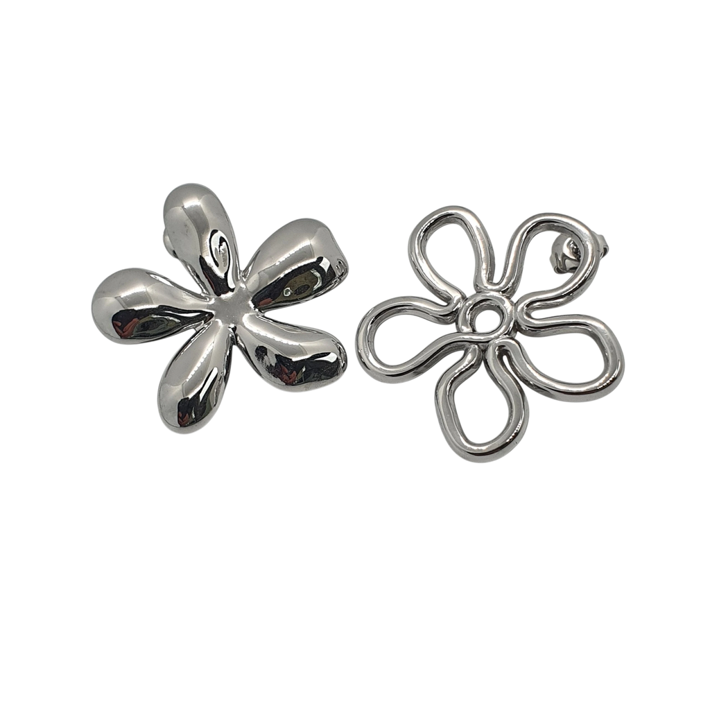 Eloria Ohrringe Silber – Florale Kunst