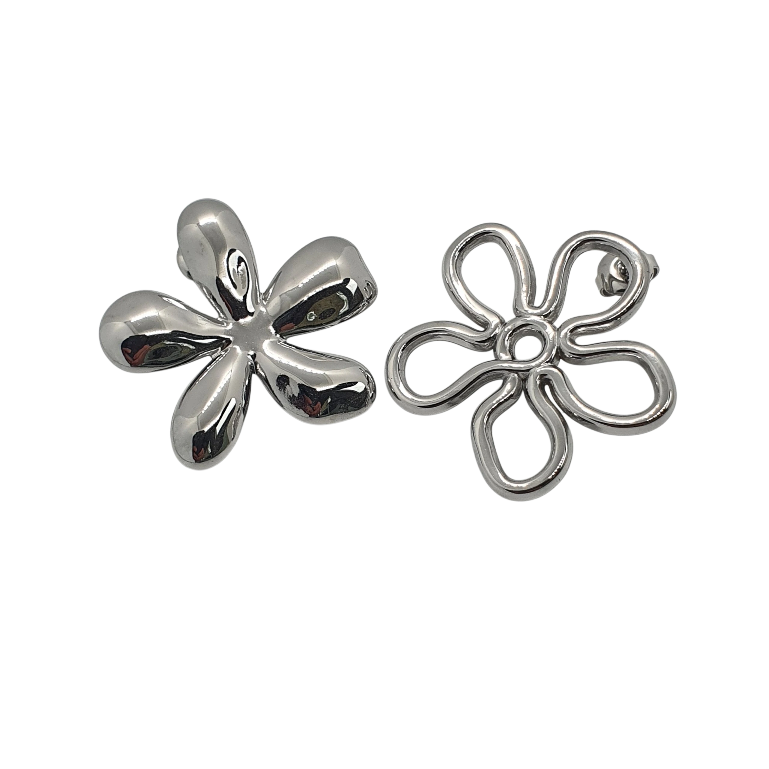 Eloria Ohrringe Silber – Florale Kunst