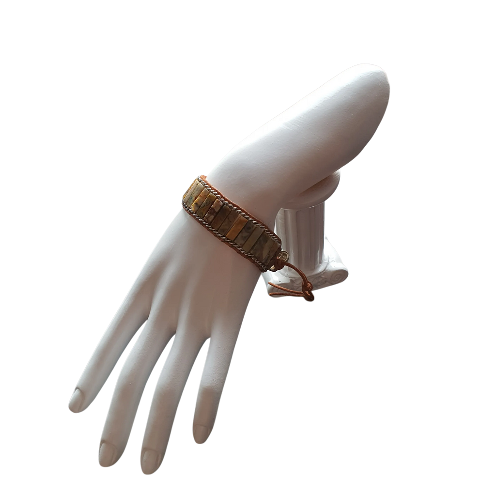 Zibazi-achat-naturstein-mehrfarbig-verstellbar-armband-am-model